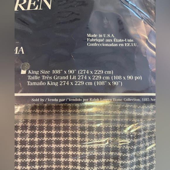 🆕Ralph Lauren Home collection King size cotton lightweight blanket 1990s VTG NOS - Picture 14 of 14